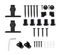 Vibsky Kit di ferramenta scorrevole per porte di armadi, set di guide lisce e silenziose, nero