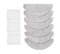 Vibsky Kit di panni per robot aspirapolvere Lubluelu L20 e Honiture V8 Pro, 3 filtri + 6 panni mocio, grigio