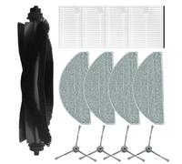 Vibsky Kit filtro di ricambio, panni mocio e spazzole laterali HG4 per Hydro per Pro per aspirapolvere, set da 4 con accessori per la pulizia in microfibra