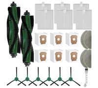 Vibsky Kit ricambi per Roomba 104 Combo, 105, 105 Combo+ Robot Aspirapolvere con 6 Filtri, 6 Sacchetti per la Polvere, 4 Panni Mocio, 6 Spazzole Laterali