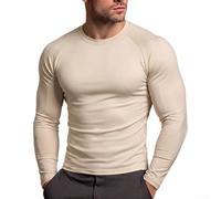 Vibsky Maglia da corsa a maniche lunghe da uomo Quick da uomo a maniche | Tessuto ad asciugatura rapida, assorbe il sudore, mantiene fresco durante le corse intense, ideale per l'allenamento della