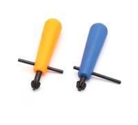 Vibsky Mandrino per trapano da 4 mm e 6 mm, manico per smerigliatrice da appendere e albero motore elettrico, giallo e blu