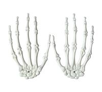 Vibsky Mani realistiche a scheletro tagliate, confezione da 2, per dimensioni naturali, per Halloween, decorazioni da tavolo per casa infestata, 15 x 95 cm