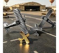 Vibsky Modello di aeromobile della seconda guerra mondiale, replica vintage di aeroplani con dettagli saldati, pezzo decorativo nostalgico per casa e ufficio, collezionisti di giocattoli in ferro