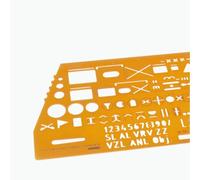 Vibsky Righello da disegno in scala 1:50.000 con simboli standard per architettura, ingegneria e cartografia, stencil in plastica traslucida per geometria, 190 x 90 mm