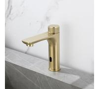 Vibsky Rubinetto con rilevamento a infrarossi in acciaio inossidabile 304, funzionamento touchless per acqua calda e fredda, design ergonomico, disponibile in finitura Ey o oro