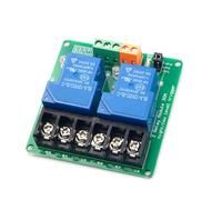 Vibsky Scheda relè su guida DIN a 2 canali con relè elettromagnetico MPA integrato, 10A 250VAC/30VDC, ingresso terminale a vite, indicatore di stato LED, per DC5V/12V/24V