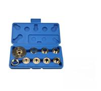 Vibsky Set di 10 boccole per fresatrice in ottone con piastra di base in acrilico, per Bosch, Porter, per router artigiani, per lavorazione del legno di precisione