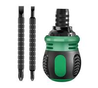 Vibsky Set di cacciaviti a cricchetto, 12 in 1, telescopico a doppio uso, con punte a croce e a taglio (4 in 1)