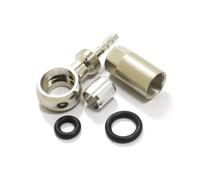 Vibsky Set di connettori per tubo flessibile per freni idraulici SRAM Level RED HRD ed Elixir, in acciaio, argento