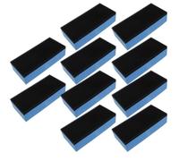 Vibsky Spugna per applicazione di rivestimento in ceramica per auto, confezione da 10 spugne ad alta densità e morbide per cera e lucidatura, blu e nero, 70 x 50 x 16 mm