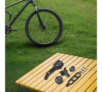 Vibsky Supporto per computer da bicicletta in lega di alluminio per Garmin, Cateye, Bryton e BLACK INC, nero