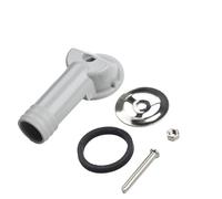 Vibsky Sy Install - Raccordo per troppopieno per lavabi, interfaccia rotonda/quadrata, per un design robusto antigraffio