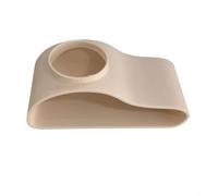 Vibsky Tubo angolare per acquari, nascondiglio sicuro per pesci e gamberetti, design interattivo a foro singolo per stimolare il comportamento, plastica ABS (piccolo beige)