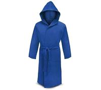 VIC Accappatoio Microfibra Unisex con Borsa + Cappuccio (Azzurro, M)