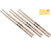 Vic Firth 2B American Classic - Set di 3 paia di bacchette per batteria con panno per la pulizia Austin Bazaar