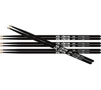 Vic Firth American Classic® Series Drumsticks - 5AB - American Hickory - Holz Tip - Schwarz - 4 Paar Value Pack