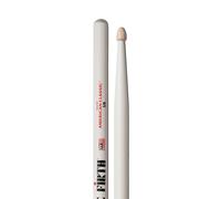 Vic Firth - Bacchette per Batteria Serie American Classic® - 5BW - Hickory Americano - Punta di Legno - Bianche
