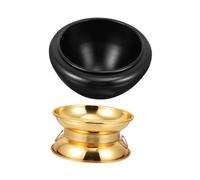 VICASKY 1 campana tibetana nera decorazione per yoga, meditazione e decorazione per la casa