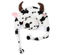 VICASKY 1 cappello di mucca animali per bambini coniglietti accessori accessori abs per ragazze vestiti ragazze giocattoli peluche bianco cappello invernale corto peluche Halloween bambino bambino