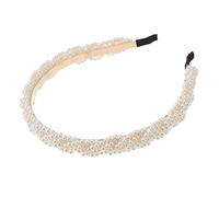 VICASKY 1 cinturino sottile di perle da donna, elegante copricapo bianco, per matrimoni e occasioni speciali, design minimalista per ogni look