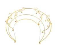 VICASKY 1 copricapo dorato in stile vergine, decorazione vintage per la testa da donna, per matrimoni, feste e cosplay, leggero ed elegante, perfetto per speciale