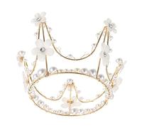 VICASKY 1 decorazione per torta a corona per matrimonio, decorazione per torte, mini decorazione per torte principessa, tiara, compleanno, corona per la sposa, accessorio per capelli