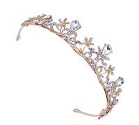 VICASKY 1 fascia per capelli con piccola decorativa per spose e accessori per capelli, oro bianco, per occasioni speciali