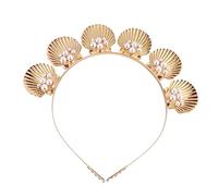 VICASKY 1 fascia per capelli, copricapo decorativo per vacanze e occasioni speciali, come regalo di compleanno per sirene, cosplay color oro