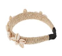 VICASKY 1 fascia per capelli da spiaggia, accessorio per la testa, per la testa, per la spiaggia, per la testa, per la testa, per la testa, per il matrimonio, per la sirena, in tessuto beige