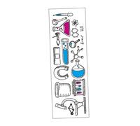 VICASKY 1 foglio di adesivi da laboratorio per argomenti scientifici, computer portatili, adesivi scientifici, biologia, adesivi sul tema della scienza, acqua, scuola, feste in PVC