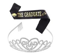VICASKY 1 Impostato Fascia per la tracolla 2021 scrunchies hair band fascia diplomato hair jewelry hair charms forniture di laurea costume per la festa di laurea Copricapo di laurea Raso