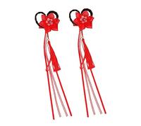 VICASKY 1 Paio Accessori per a sei petali fermaglio Accessori per per in stile cinese accessori per cinesi per ragazze seta rosso