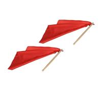 VICASKY 1 paio di bacchette in legno con nastro di raso rosso percussioni per tamburo a vita con scarf per principianti e professionisti, accessori per strumenti musicali durevoli