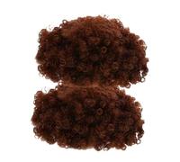 VICASKY 1 Paio parrucca crocchia di finti estensioni del panino per le donne accessorio per per le donne Clip per panino per Filo ad alta temperatura Brown