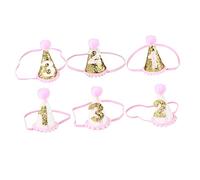 VICASKY 1 palla di peluche per compleanno, per ragazze, con pompon, per il primo compleanno, per feste di bambini, colore oro