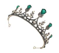 VICASKY 1 Pezzo Diadema D'epoca Corone Per Diademi Principessa Ballo Studentesco Annata Nuziale Adornare Decorazioni Matrimonio Di Vintage Vintage Strass Verde