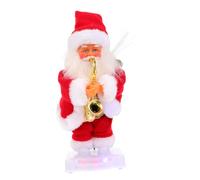 VICASKY 1 pezzo elettrico Babbo Natale Babbo Natale Babbo Natale canto danza Babbo Natale tessuto rosso