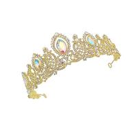 VICASKY 1 Pz Crown di cristallo colorato diademi d'epoca strass Tiara di matrimonio copricapo nuziale copricapo da sposa della sposa fascia per le donne fascia in lega In lega di zinco