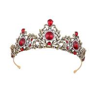 VICASKY 1 Pz Di Sposa Con Diamante Rosso Per Donne Oggetti Di Scena Diadema Per Le Donne Copricapo Nuziale Matrimonio Barocco Suo Copricapo Da Sposa Copricapo Della Sposa