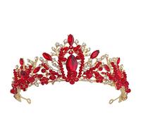 VICASKY 1 Pz fascia per da sposa diademi da sposa per il matrimonio Nozze per le donne per donne Bride Headband Spose Copricapo da sposa Testamento del matrimonio lega rosso