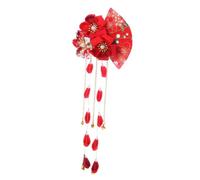 VICASKY 1 Pz. fermagli per da sposa accessori per rossi Clip per rose accessori per per donna barrette hair pin forcine di fiori Copricapo da sposa rosso