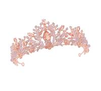 VICASKY 1 Pz Tiara Sposa Cristallo Rosa Accessorio per Matrimonio Cerchietto per Feste e Cerimonie Speciali
