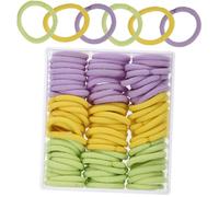 VICASKY 1 scatola di anello per capelli per ragazze, accessori per capelli per donne, accessori per capelli da donna, mini elastici per capelli decorativi, non danneggiano i legami per capelli in