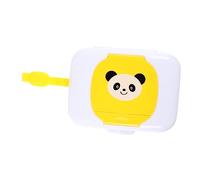 VICASKY 1 scatola di cartone per panni umidi, impermeabile, da viaggio, per salviettine umidificate, per esterni, in plastica PP, colore giallo