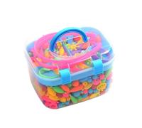 VICASKY 1 scatola Perline Plastiche Te per Scatola Porta Bracciali e Collane Kit Creativo Colorato per Ragazze Materiali Artigianali Resistenti e Facili da Trasportare per Gioielli