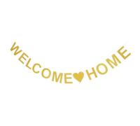 VICASKY 1 Set Banner Decorativo Striscione Appeso Glitterato Decorazione per Feste e Matrimoni Facile da Installare per Accogliere Ospiti e Famiglia