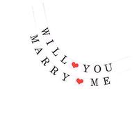 VICASKY 1 Set Banner Decorativo Will You Marry Me per Matrimonio Addobbo per Auto Nuziale Decorazione per Cerimonie e Foto