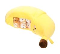 VICASKY 1 Set Cuscino a Banana Peluche Kawaii Animale Di Peluche Per Bambini Cuscino Imbottito Di Banane Di Frutta Imbottito Per Le Ragazze Roba Kawaii Corto Yellow