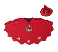 VICASKY 1 set di abito di Halloween spaventoso tazza con cambio di calore, costume da costume, guida per Halloween, decorazione da parete a pipistrello, in tessuto rosso